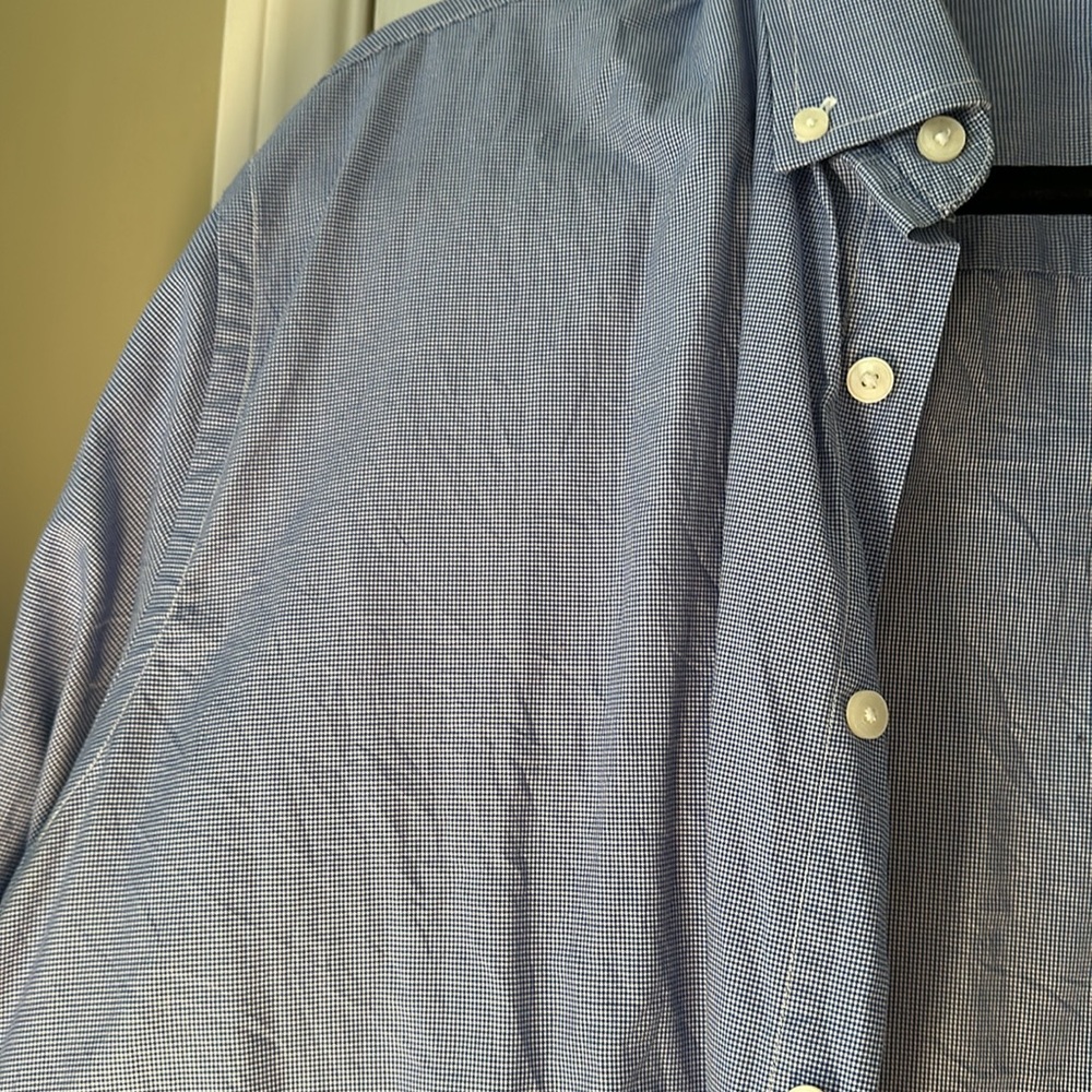 Blue checkered UntuckIt button down - Picture 3 of 3